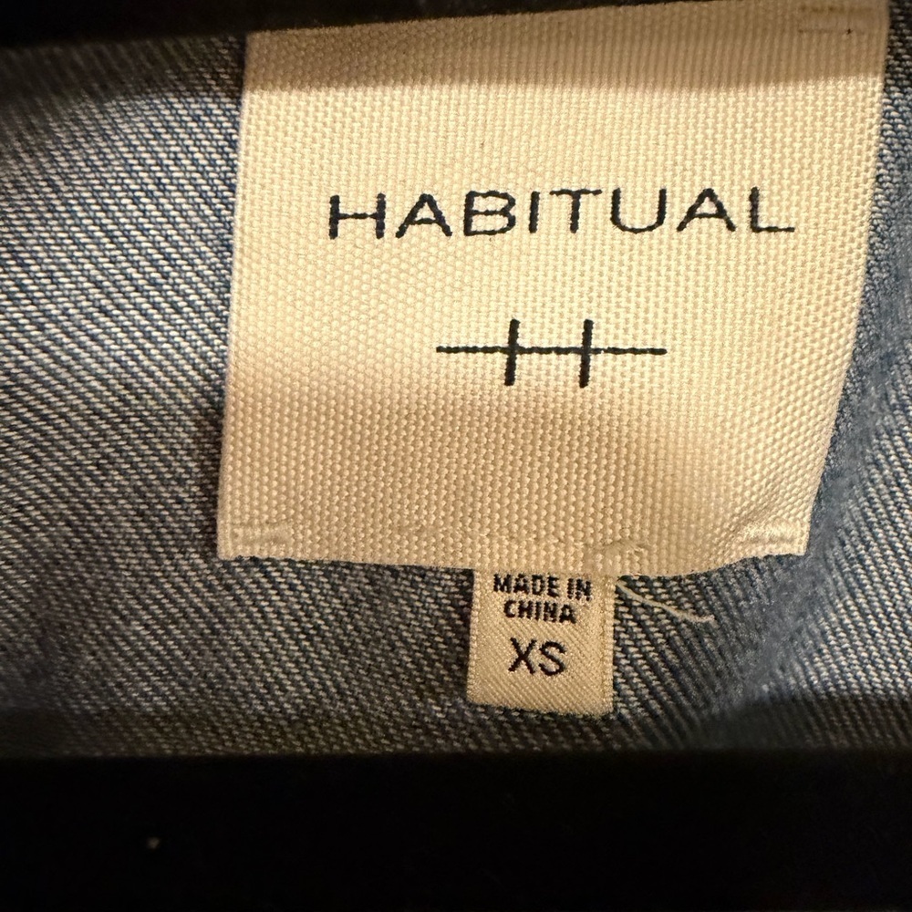 Habitual Denim Tunic Dress with Front Pockets - Picture 6 of 7